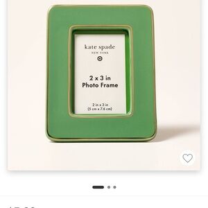 Kate Spade Green Picture Frame with Gold Accents